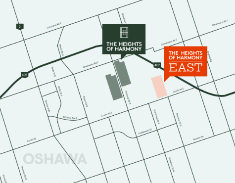 Map showing the Heights of Harmony East location